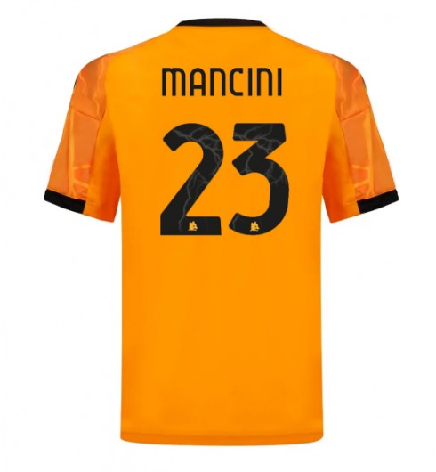 AS Roma Gianluca Mancini #23 Venkovní Dres 2025-26 Krátký Rukáv AS Roma Gianluca Mancini #23 Venkovní Dres 2025-26 Krátký Rukáv